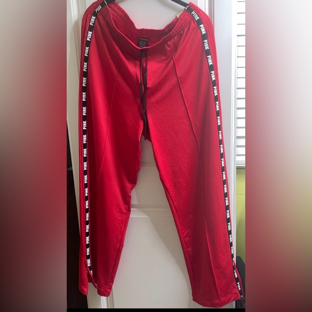 PINK Victoria’s Secret NWT high waist wide leg track pant XL